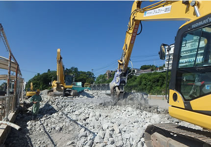 復興作業の現場